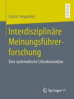 cover image of Interdisziplinäre Meinungsführerforschung